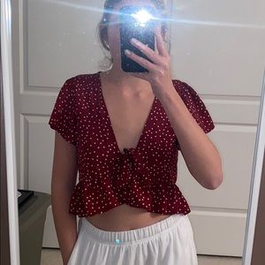 Tie in the front top